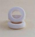 14mm Hollow Tread Tyre - White (Y043)