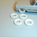 Dinky Toys White Treaded Tires set of 4 15mm Sedan Tyres Pack 2