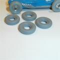 Dinky Toys Racing Car Tires set of 4 Grey Fine Tread Tyres Pack #11