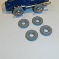 Schuco Micro Racer Racing Car Tires set of 4 Grey Tyres Pack #11
