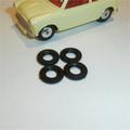 Corgi Toys early Mini & Small Car Tires 4 12mm Tyres Pack #19