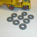 Matchbox KingSize or Major 8 Guy Transporter Grey Tyres Pack #22