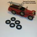 Matchbox Yesteryear Fire Engine Truck Tires 5 Tyres Pack #32