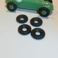 Dinky Toys Racing Car Tires set of 4 Black Fine Tread Tyres Pack #53