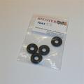 Schuco Micro Racer Racing Car Tires set of 4 Black Tyres Pack #53