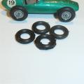 Matchbox Lesney 1-75 Racing Car 19 c, 52 a, or 73 b Tires set of 4 Tyres Pack #68