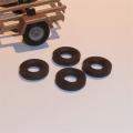 Corgi Toys Black Tires 15mm 107 Batboat Trailer set of 4 Tyres Pack #72
