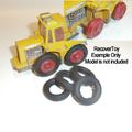 Matchbox Kingsize K  5 c Muir Hill Tractor Tires 4 Tyres Pack #85