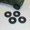 Dinky Toys Military Tires 18mm set of 4 Tyres Pack #97