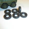 Dinky Toys Military Tires 18mm set of 6 Tyres Pack #98