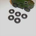 Dinky Toys Military Tires 18mm set of 5 Tyres Pack #113