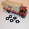 Dinky Toys Guy Van and Tray Truck 19mm Smooth Tires set of 5 Tyres Pack #117