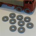 Dinky Toys Supertoys Foden Truck Grey Block Tread Tires Tyres x9 Pack #123