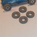 Dinky Toys Racing Car Tires set of 4 Grey Block Tread Tyres Pack #125