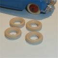 Dinky Toys Cream Smooth Tires set of 4 15mm Sedan Tyres Pack #153